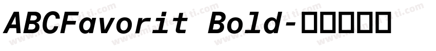 ABCFavorit Bold字体转换